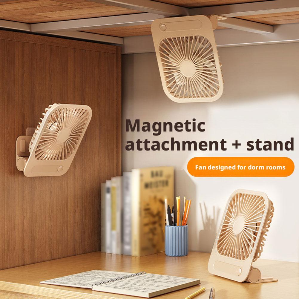 Desk Setup At Home - Ultradünner magnetischer Kühlventilator, Tischventilator, USB-wiederaufladbarer Wandventilator,