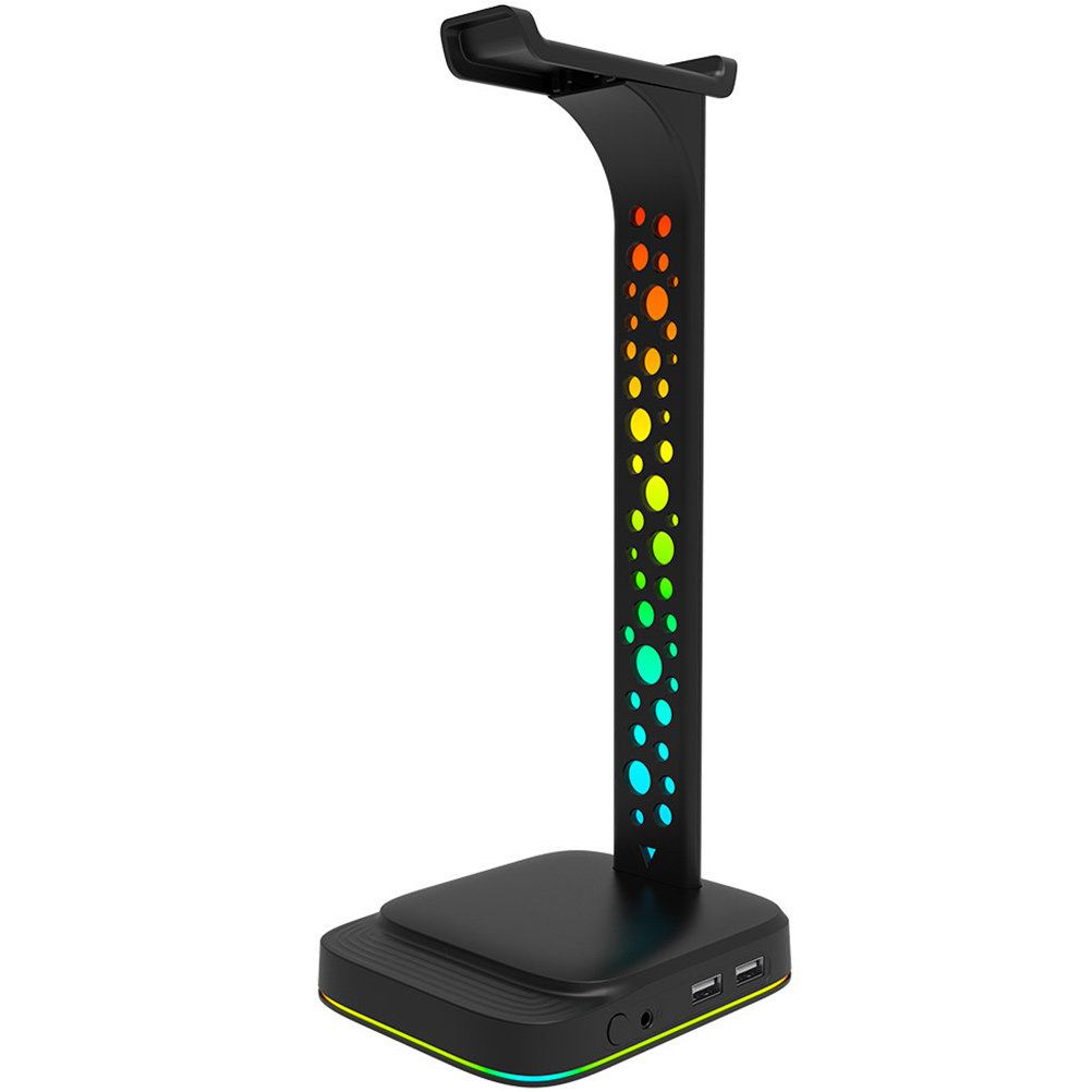 Desk Setup Headphones - Kopfhörerständer Headset-Ständer RGB USB 3.5mm Schreibtischhalterung