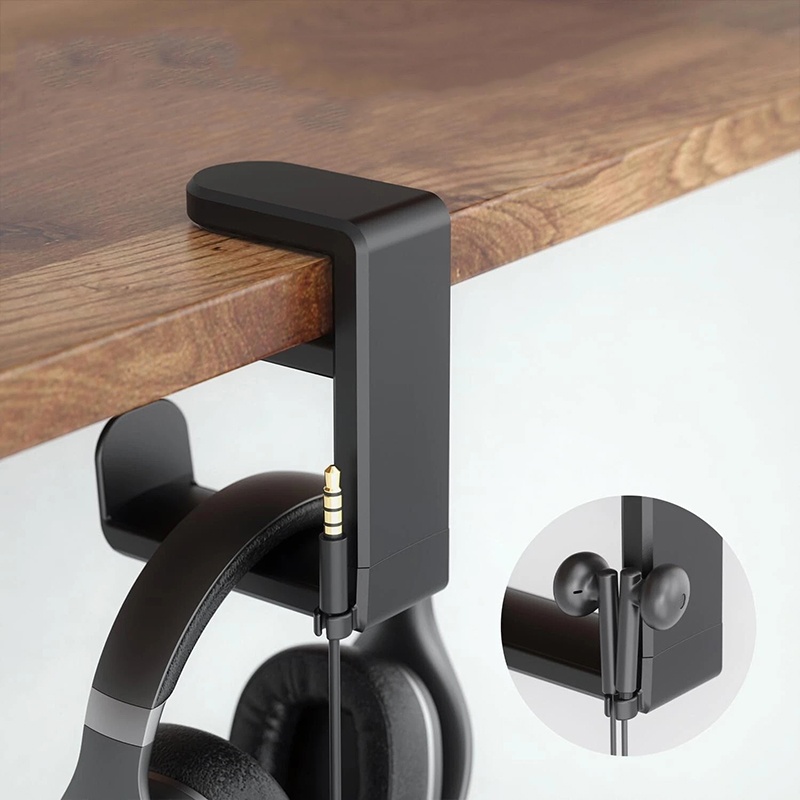 Desk Setup Organization - Universeller Desktop 360 ° Drehbarer Kopfhörerständer