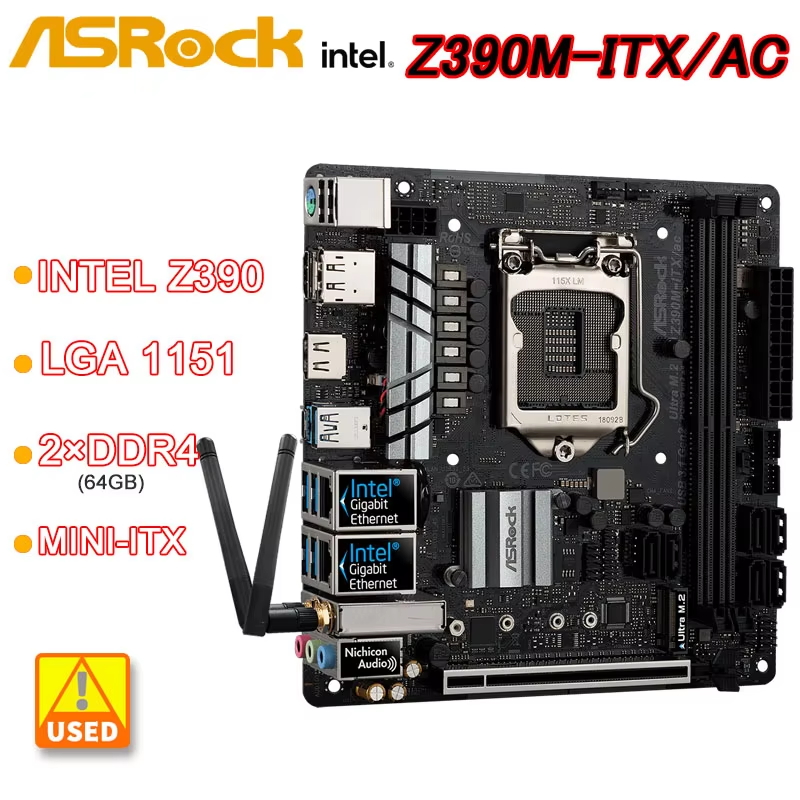 Intel Cpu Core I9 - Asrock Z390M-ITX/AC Mini-ITX-Motherboard Intel Z390 LGA