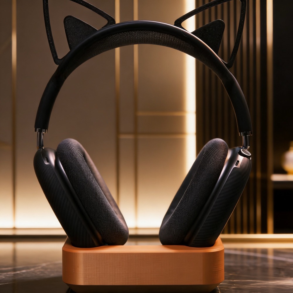 Desk Setup Headphones - Kopfhörer-Schlafkompartiment, angepasst für AirPods Max, kabelgebundene