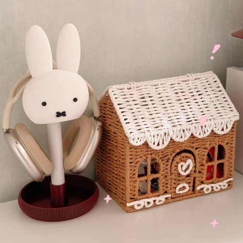 Desk Setup Headphones - Anime Miffy Gaming-Headset-Ständer Over-Ear-Kopfhörerhalter Desktop-Aufhänger Computer-Schreibtisch-Organizer