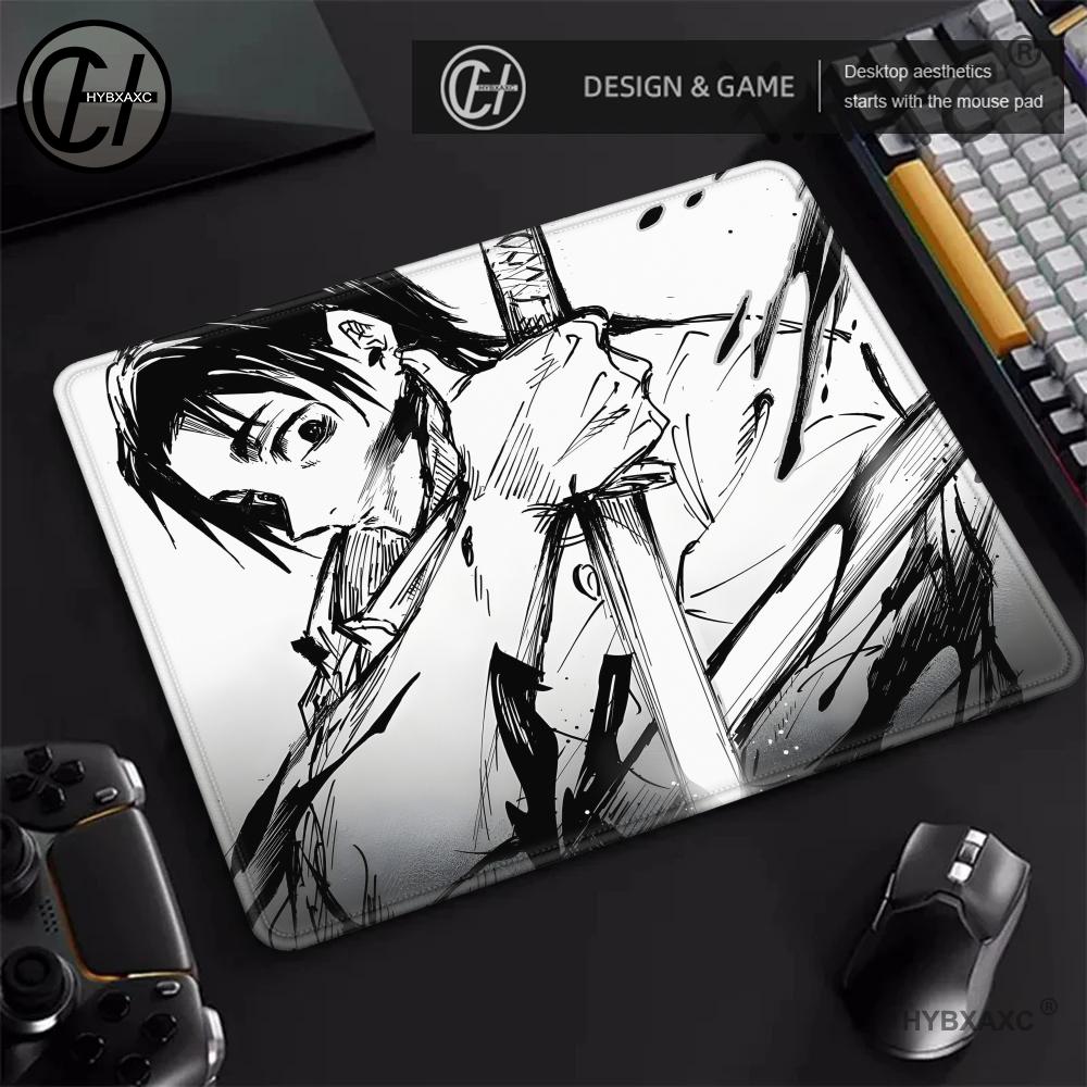 Desk Setup Black And White - Schwarz-weißes Anime-Mauspad, Manga Kaisen Yuta Okkotsu,