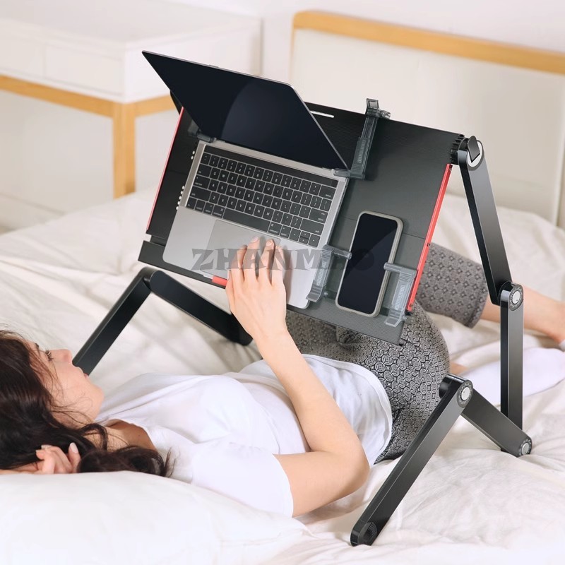 Desk Setup Pc - Flache Liegung auf dem Bett, Laptop-Schreibtisch,