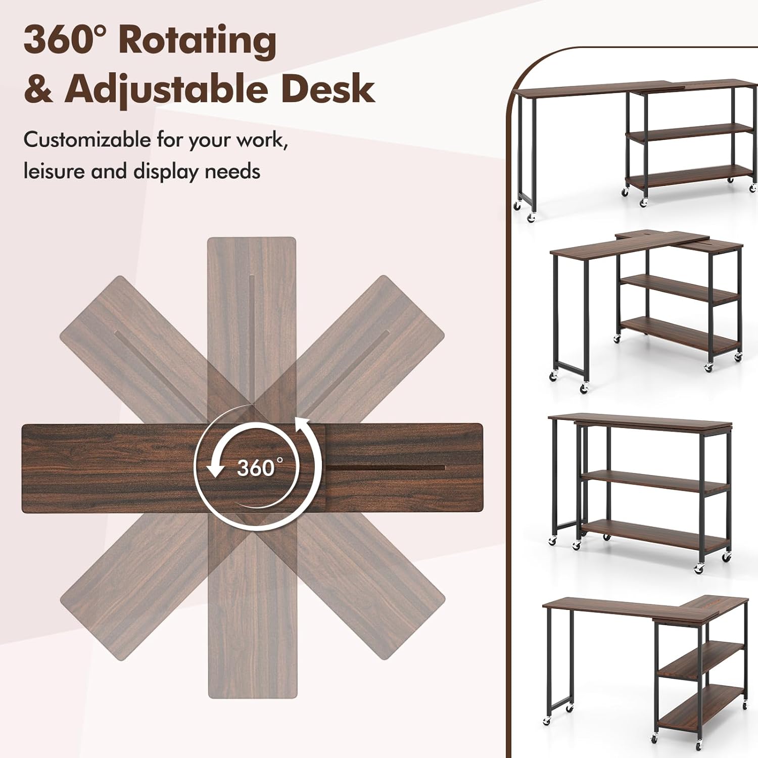 360 °   Drehbarer Beistelltisc – Desk Setup Notebook Bewertung und Preis