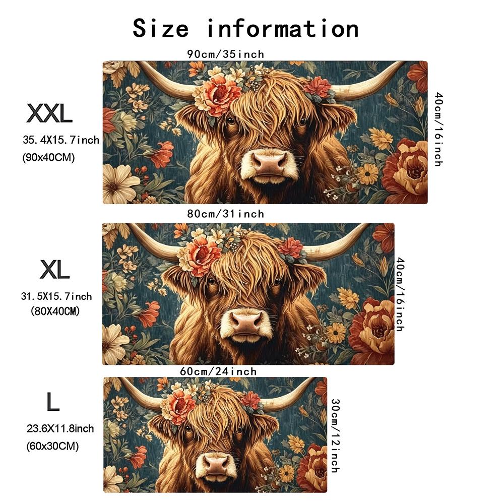 Vintage Highland Cow Floral Ga – Desk Setup Laptop And Pc Bewertung und Preis