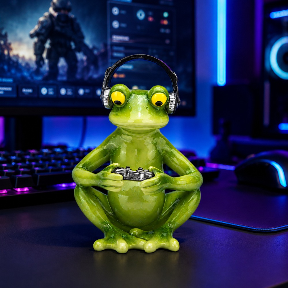 Lustige Gaming-Frosch-Statue m – Desk Setup Headphones Bewertung und Preis