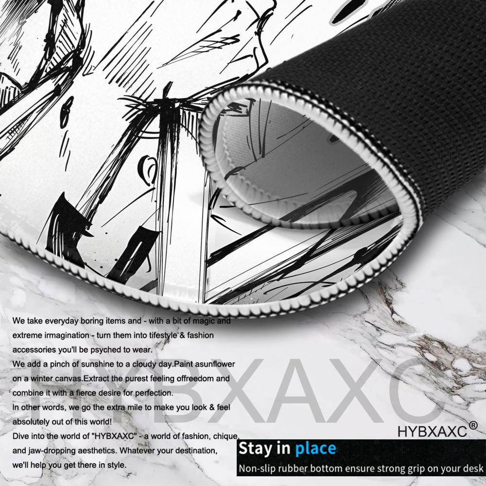 Schwarz-weißes Anime-Mauspad,  – Desk Setup Black And White Bewertung und Preis